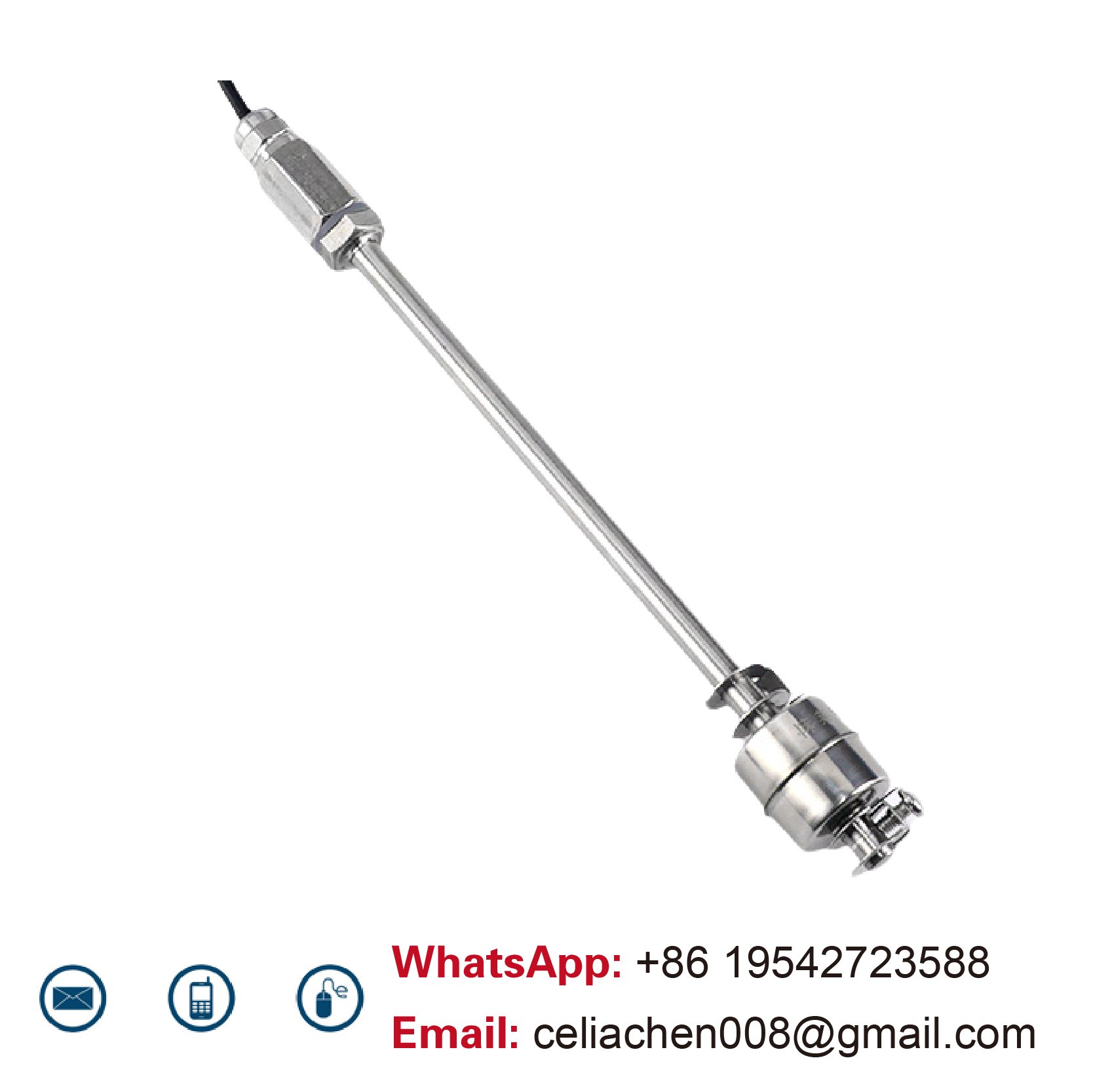 304 Stainless Steel Adjustable Float Switch Water Level Sensor Liquid Controller for Tank & Water Tower