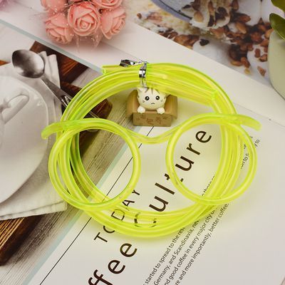 1pcs Funny Soft Plastic Glasses Straw Unique Flexible Drinking Tube Kids Party Bar Accessories Beer Colorful Homebrew: Yellow