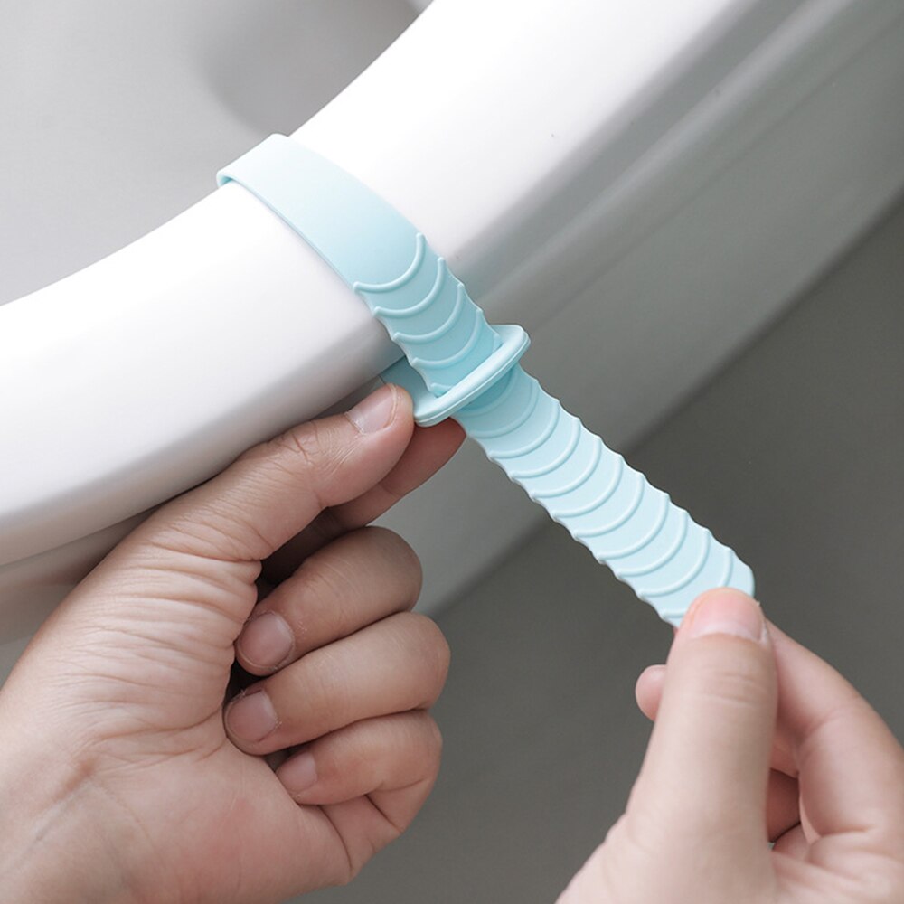 2 stk toiletlåg løfter toiletlåg bærbart håndtag husholdningsbadeværelse toiletsæde løftere silikone toiletbetræk løfteanordning