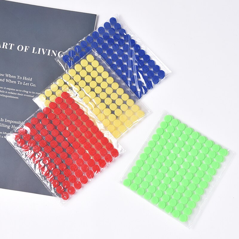 Ruban adhésif multicolore 10mm, 99 paires de Velcros magiques à Double face