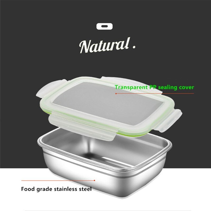 304 Stainlesss Steel Lunch Box Containers Food Preservation Leak Proof Aldult Lunch Box Food Storage Container Bento Box For Kid