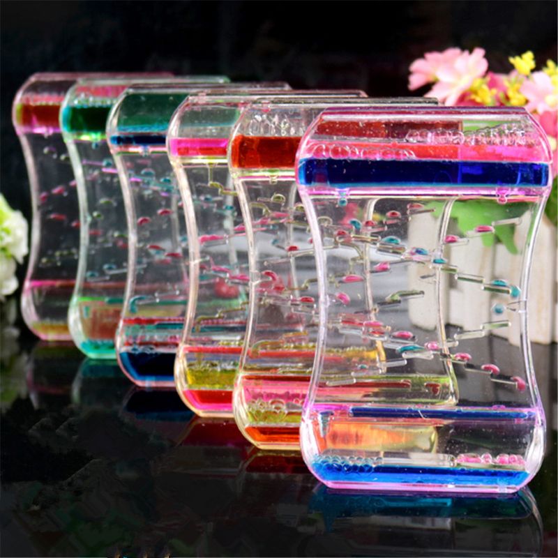 Anti Stress Fidget Toy Two-color Oil Ladder Liquid Water Sensory Calming Motion Timer Antistress Relieve Anxiety Toy