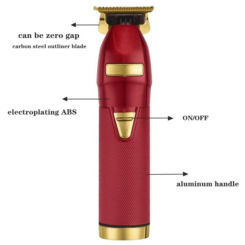 Grooming Hair Trimmer Powerful T-outliner Hair Clipper Cordless Beard Trimmer Electric Metal Hair Cutter Machine