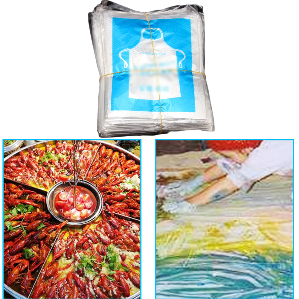 100 pièces tablier jetable tabliers transparents 60*95CM nettoyage préparation alimentaire