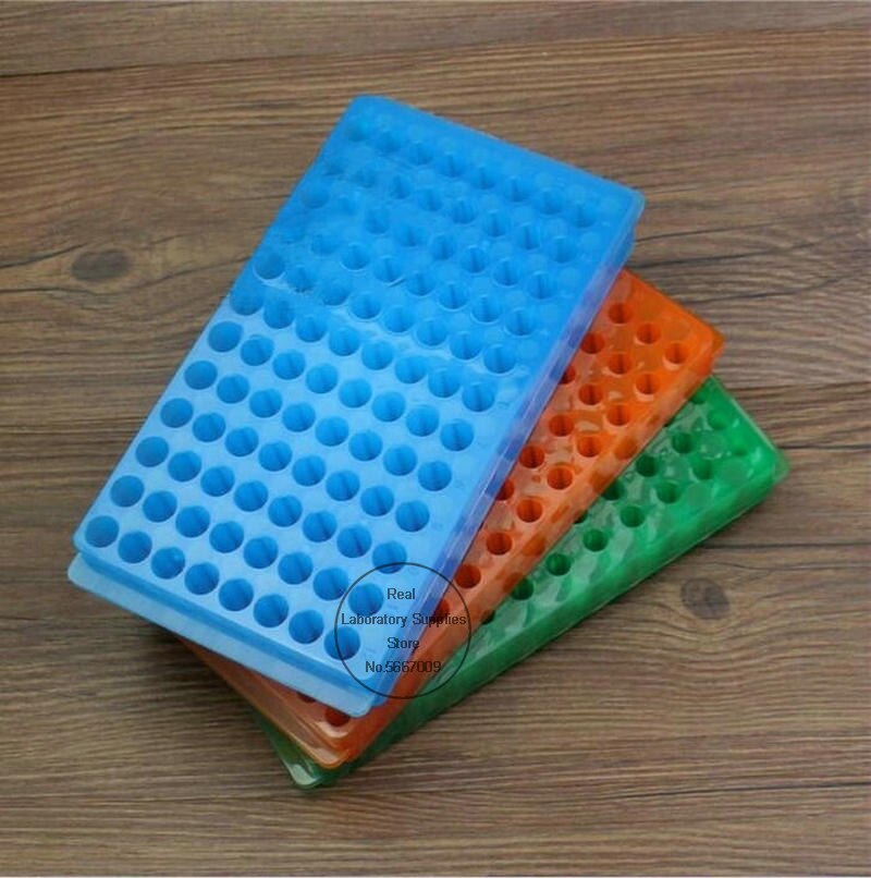 1pc labb 96 hål plast 0.5ml / 1.5ml / 2ml dubbelsidiga vändbara olika hål rörhållare centrifugrörsställ