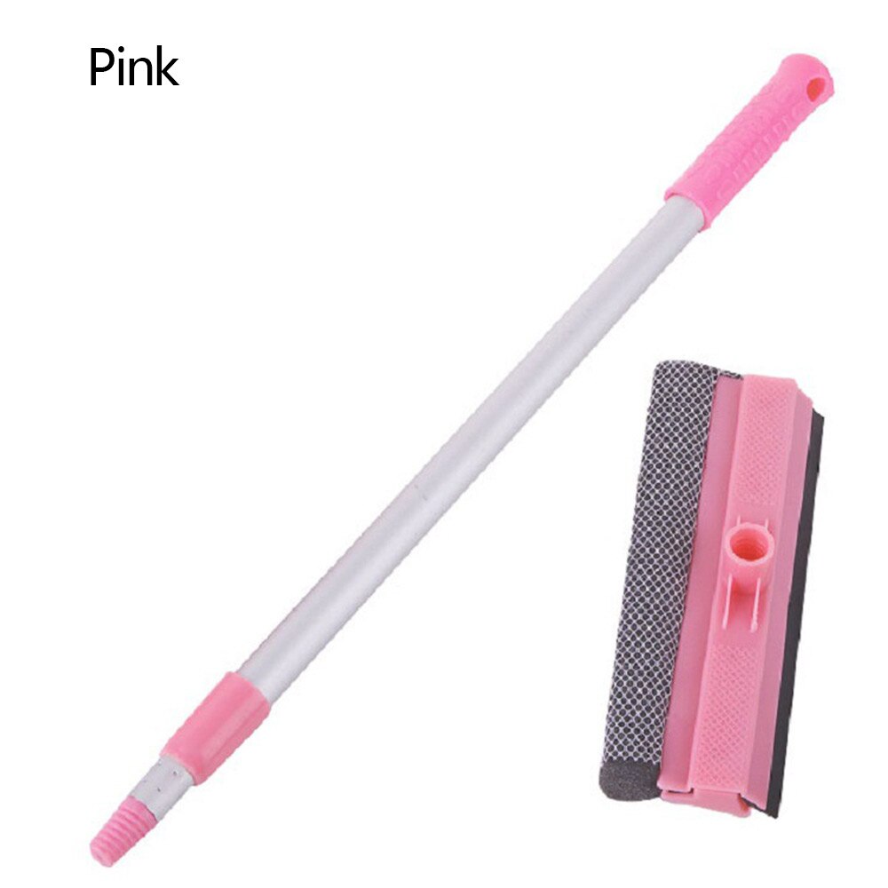 Aluminum Long Handle Window Brush Double Sides Soft Sponge Cleaner Glass Wiper Car Windows Squeegee Brushes Home Cleaning Tools: Pink