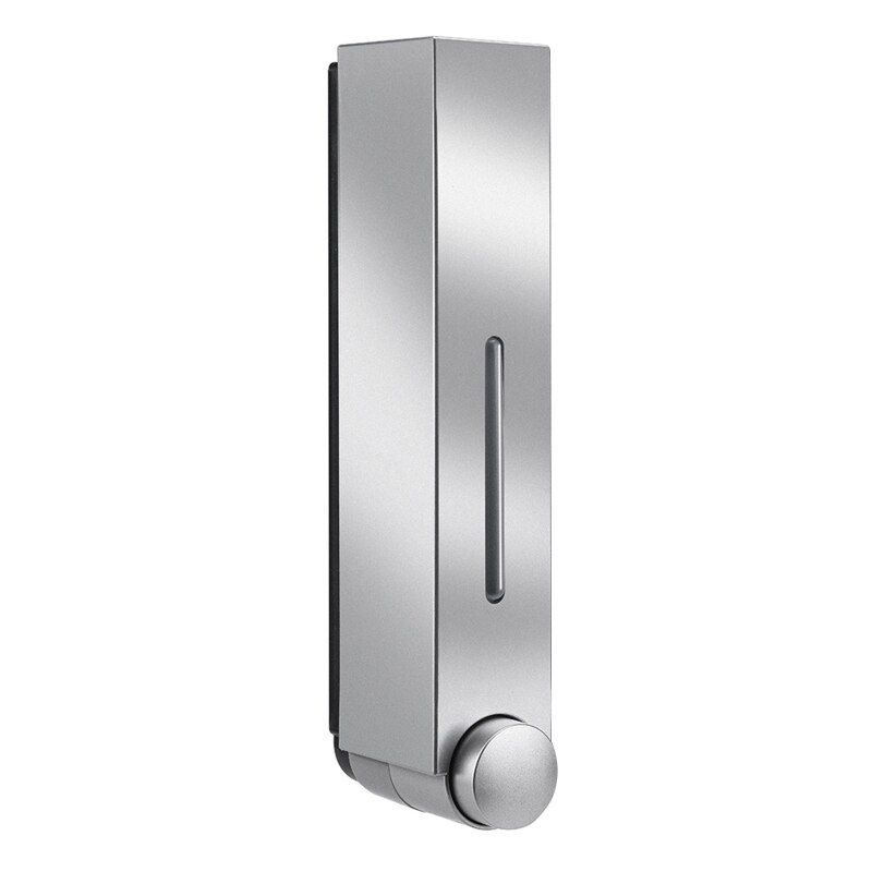 420ml vægmonteret badeværelse flydende sæbedispenser vaskelotion håndrensemiddel: Sølv single