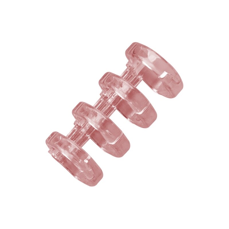 Plastic Binding Comb 4-ring Binding Coil Hold up 100 Sheets for Binding Cards Loose-leaf Refill Papers DIY Word Booklets 1XCE: light pink