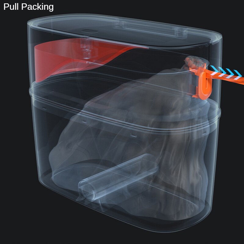 Waterproof Garbage Bucket Trash Can Portable Automatic Packing Bin Living Room Toilet Bathroom Kitchen Seal Give 2Bags