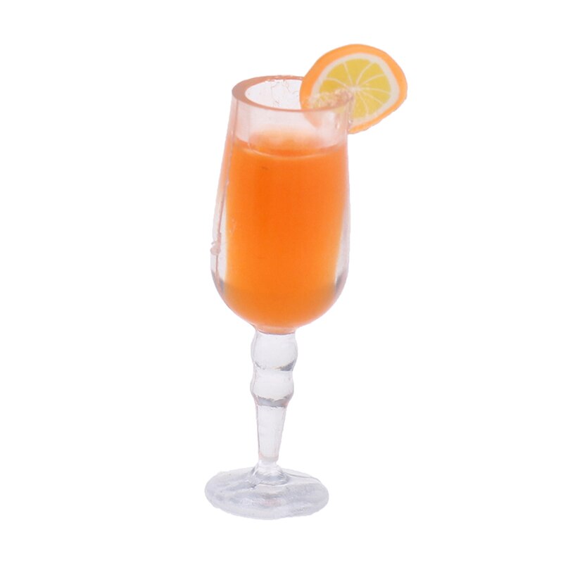 1 1:12 Dollhouse Miniatuur Drink Sinaasappelsap Cup Pop Keuken Voedsel Accessoires Simulaiton Speelgoed