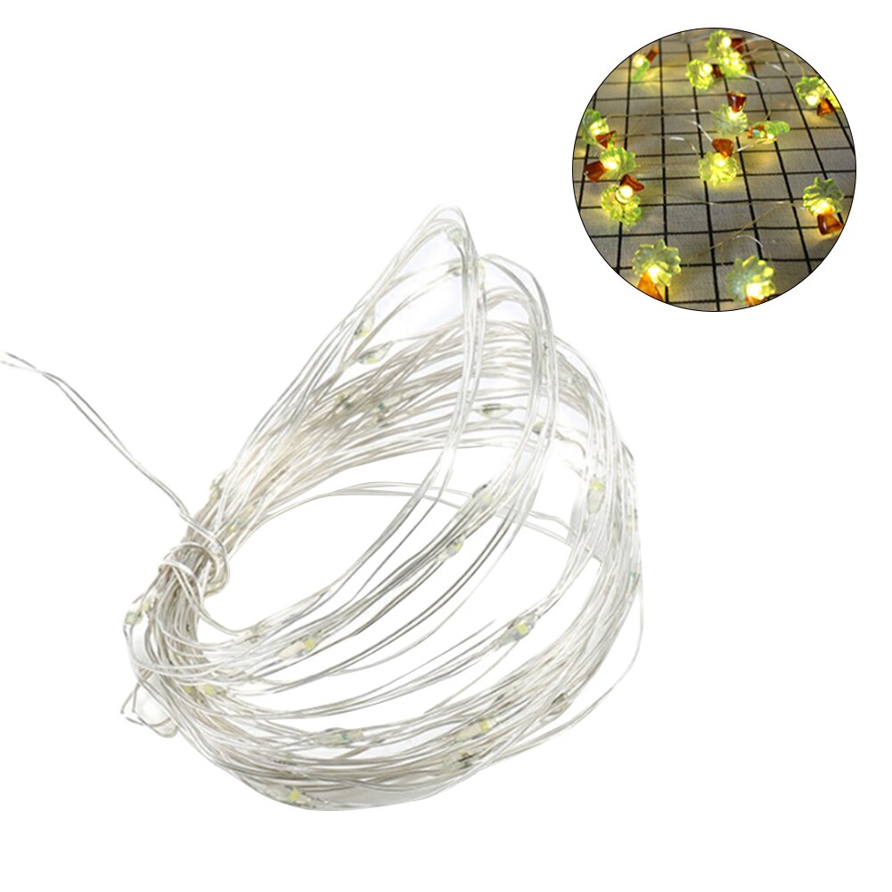 Rode Koperdraad Lamp String Led Meisje Kamer Decoratieve Verlichting Slaapkamer Decoratieve Verlichting String Opknoping Lichten Kleine Gekleurde Lichten: 3a