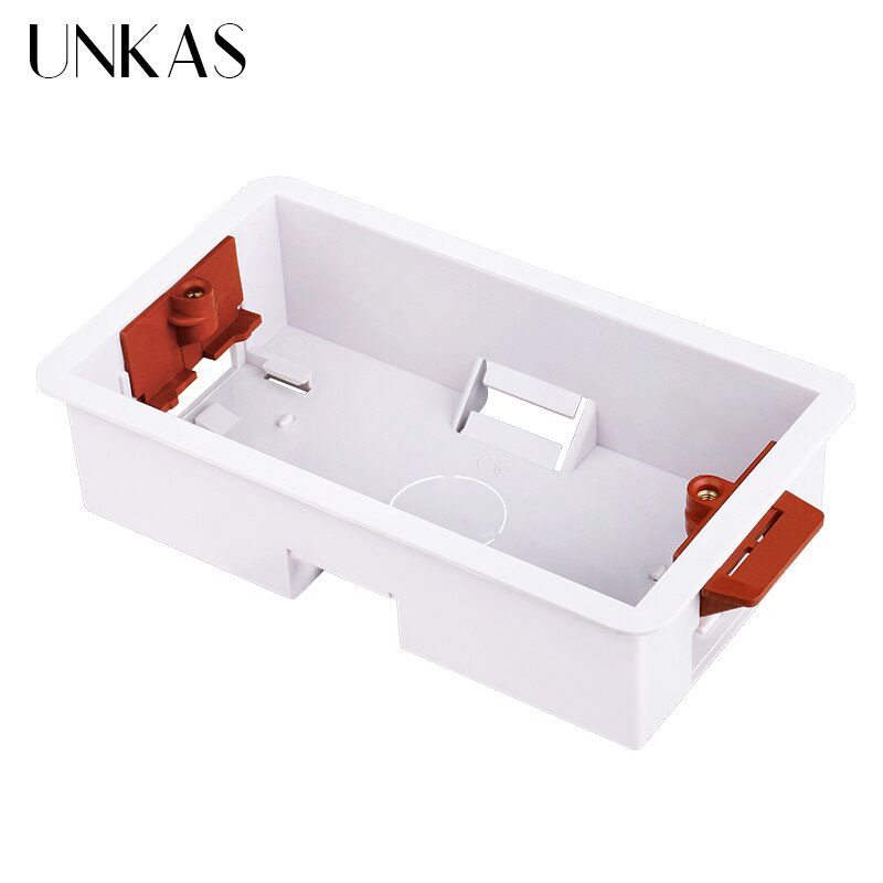 UNKAS 146 Type Dry Lining Mount Box For Gypsum Board Plasterboad Drywall 48mm 36mm Depth Wall Switch Wall Socket Cassette