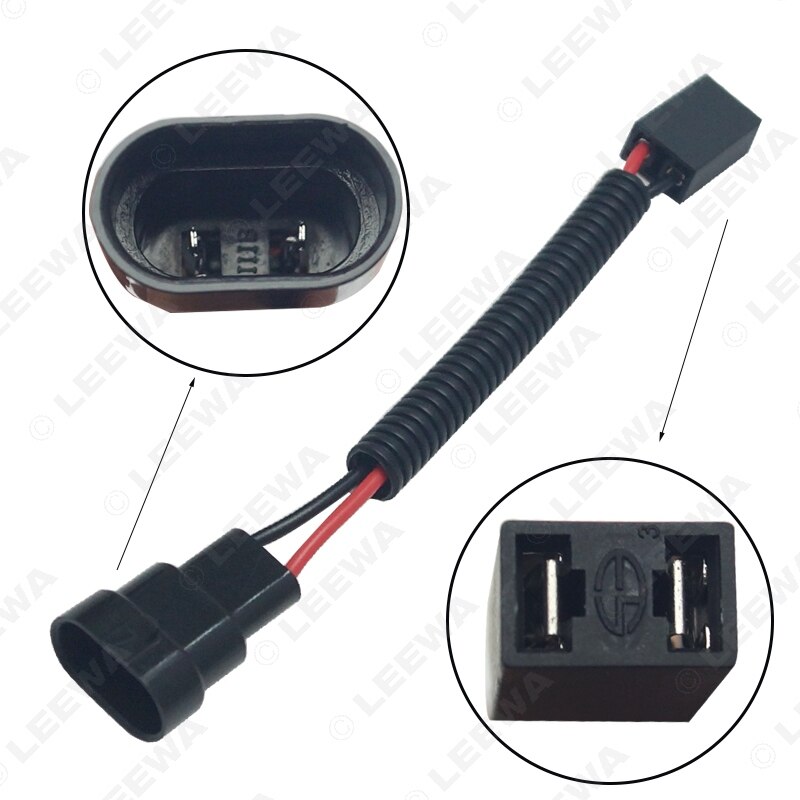 FEELDO-adaptador de enchufe de cableado para lámpara de faro delantero de coche, Conector de enchufe de luz de coche, 9005-11/9006-11 a H7-21, 1 unidad, # CA6134