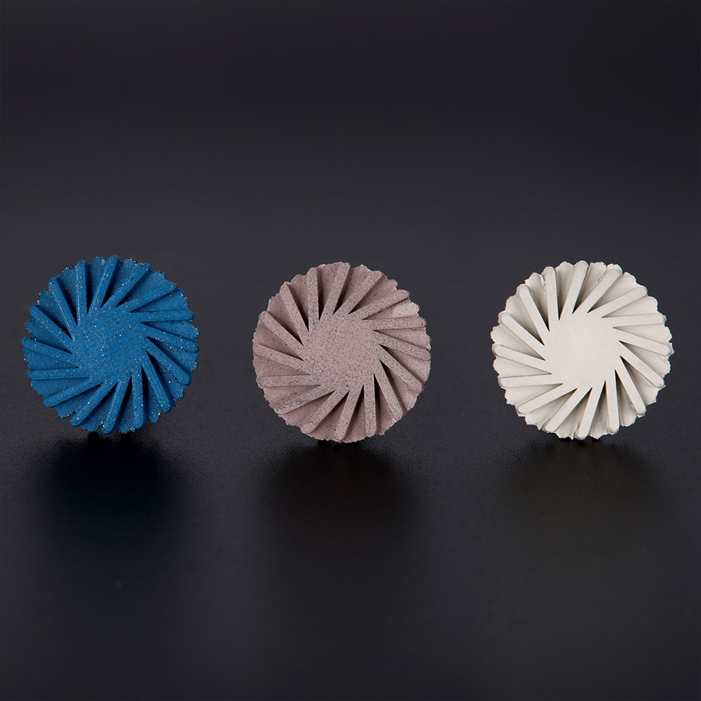 6 Stks/set Tandheelkundige Composiet Hars Polijsten Disc Kit Spiraal Flex Borstel Burs Diamond Systeem Ra Disc 14Mm Wiel
