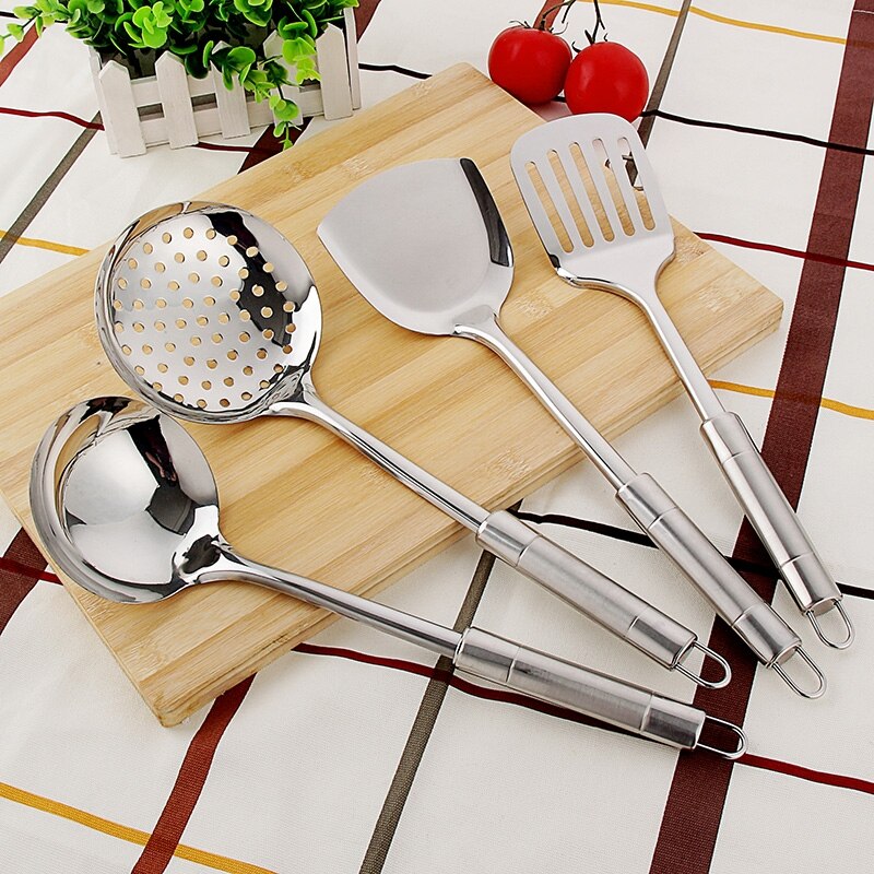 stainless steel kitchenware 7 pieces set kitchenware set spatula spoon sooktops shelf rack