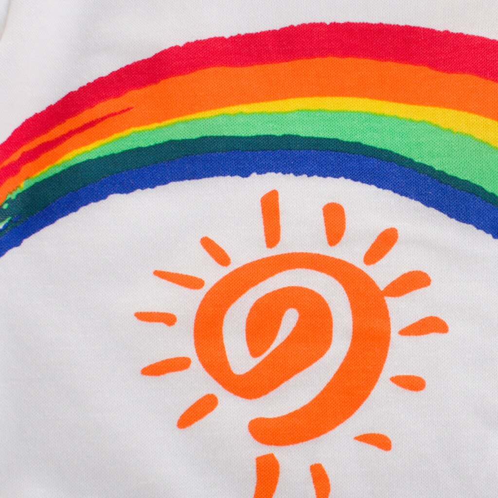 Zomer Baby Kids Zon Beschermende Strand Kleding Baby Bou Baby Meisje Comfortabele Jas Kids Rainbow Print Jas