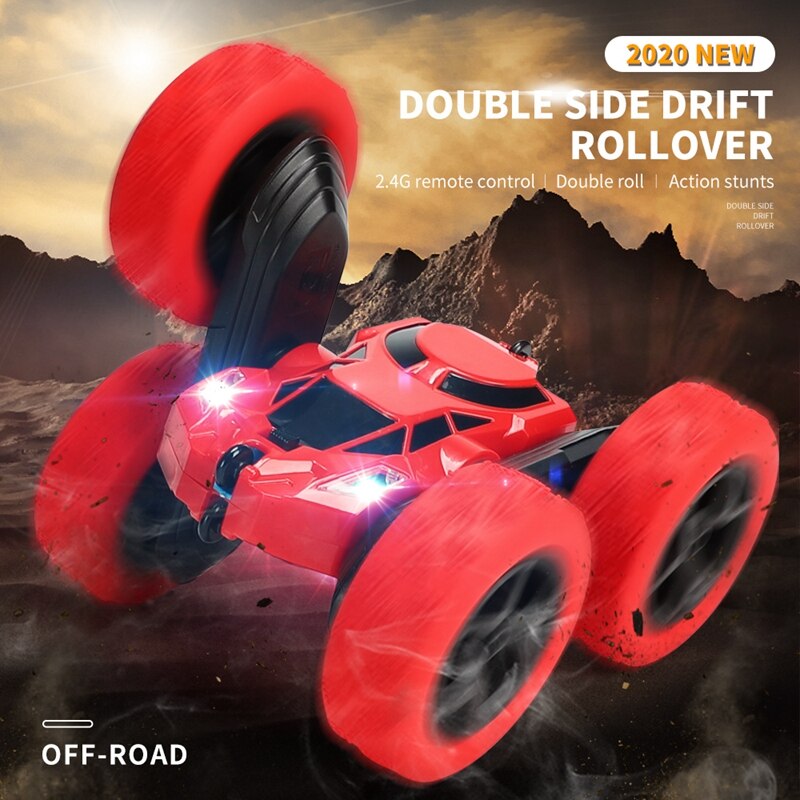 4wd Rc Auto Drift Double Side Stunt Auto 360 Graden High-Speed Rotatie Educatief Speelgoed Voor Kinderen 2.4G afstandsbediening Stunt Auto Rc