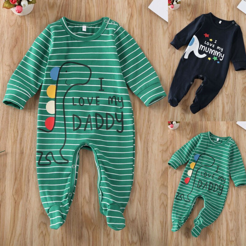 Infant Baby Baumwolle Romper Overall Neugeborenen Kinder Junge Mädchen Footies Bodysuit Kleidung Outfit 0-6M