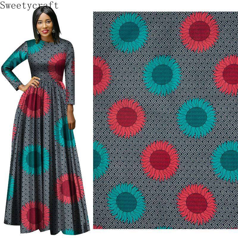 3Yard Ankara Afrikaanse Echte Wax Polyster Stof Bloem Prints Holland Pagne Tissue Voor Wedding Party Jurk Maken Diy Naaien craft