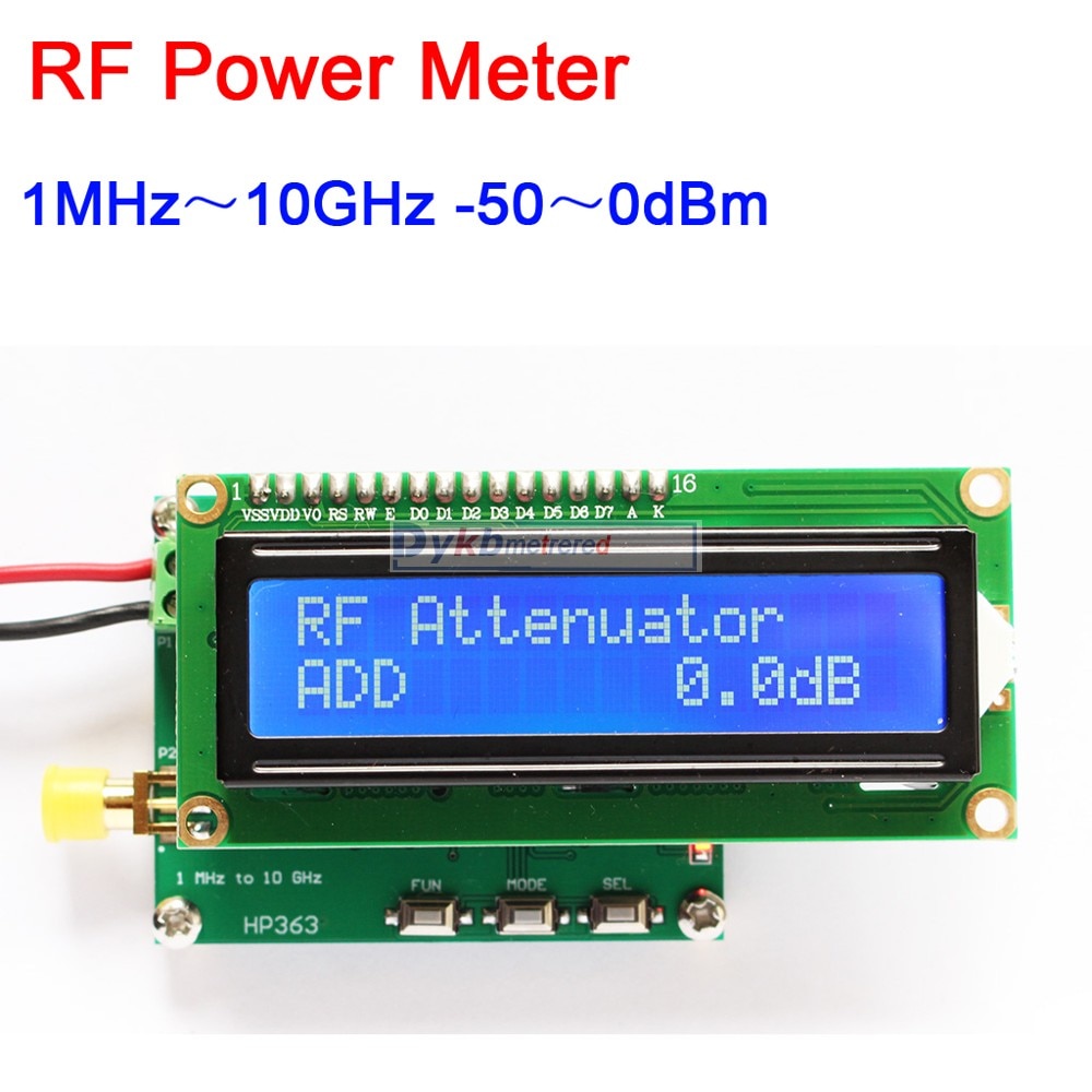 Rf Power Meter 1 Mhz Tot 10 Ghz-50 Te 0dBm Digitale Rf Signaal Meten Meter Rf Power Demping waarde Kan Worden Ingesteld Dc 7-12V