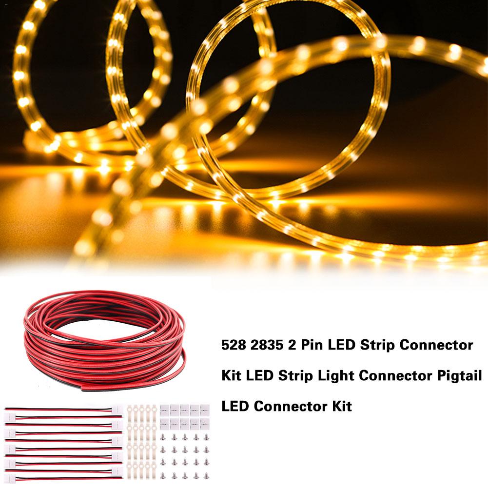 2 Pin LED Strip Connector Kit LED Strip Light Conn... – Grandado