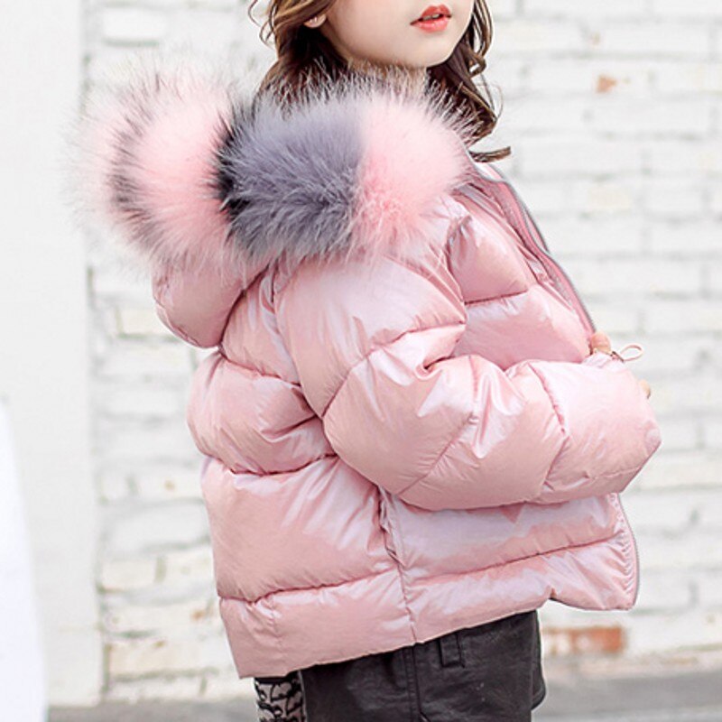 Vinterjakkepigerskind tykt to sider bærer bomuldspolstrede børnepiger vinterfrakkewt 012: 5t