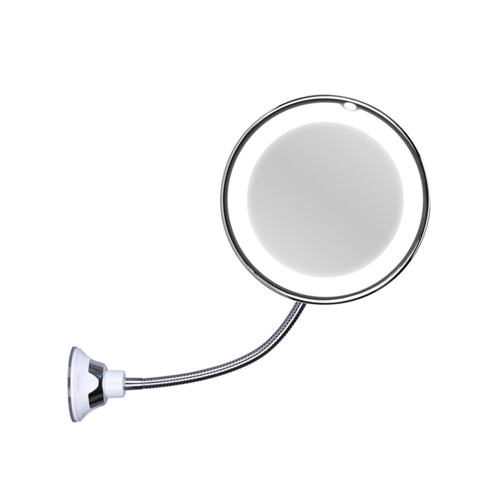 10x vergrotende cosmetische spiegels met led-licht make-upspiegel, zuignap make-upspiegel, badkamerspiegel aan de muur (verzending zonder batterijen)