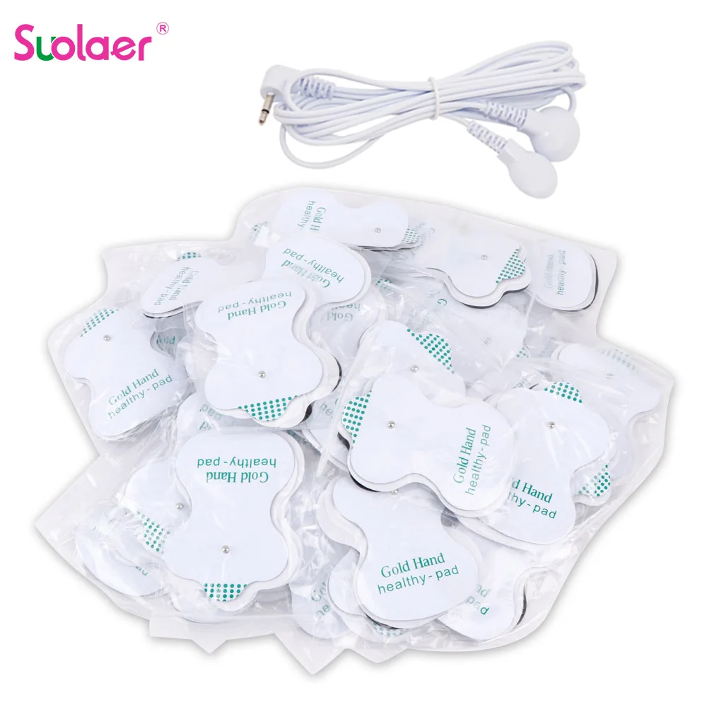 Électrodes de physiothérapie, Patch de Massage pour Machine Tens, électrostimulateur musculaire, accessoires de Massage électrique pour le corps, 20 pièces