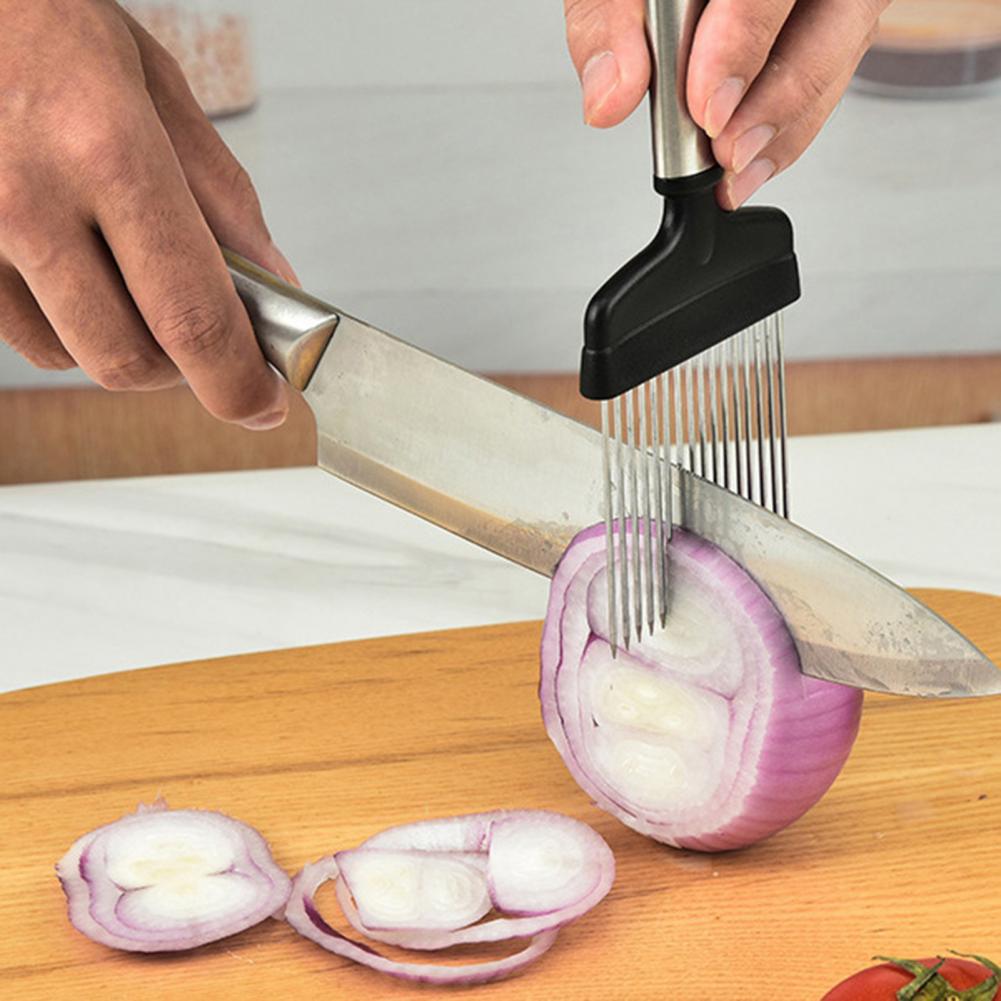 Innovative Vegetable Slicer Stainless Steel Large Handle Anti-rust Portable Multi-use Manual Onion Slicer Cutter Durable Supplie