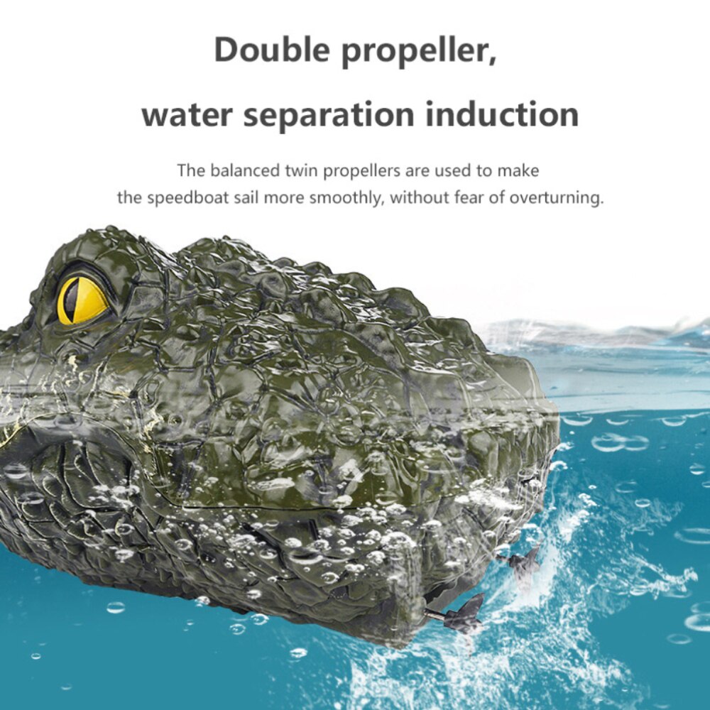 CONUSEA – tête de Crocodile en bateau RC, jouet électrique avec télécommande, 2.4G, idéal pour l'été