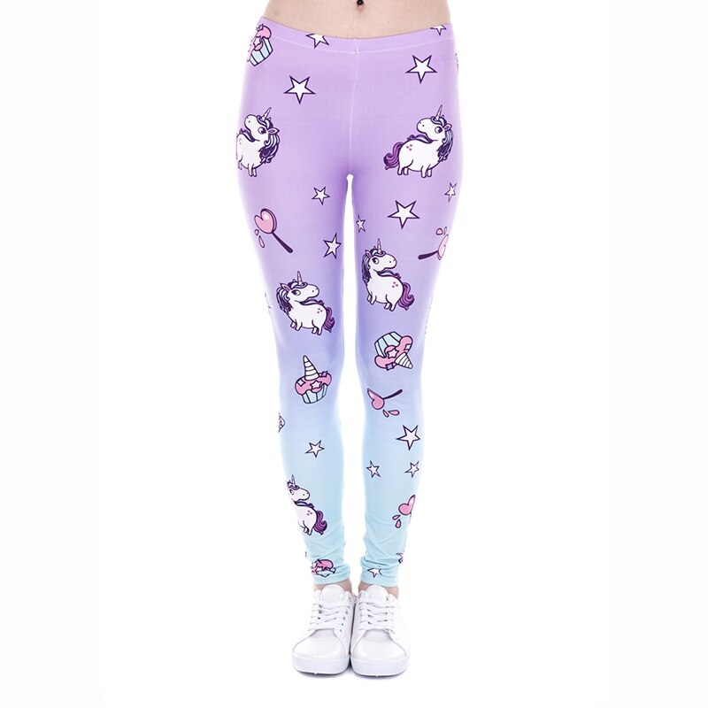 Trendy Digital Print Elastische Workout Leggings Push Up Vrouwen Casual Skinny Sporting Fitness Leggings Broek Broek