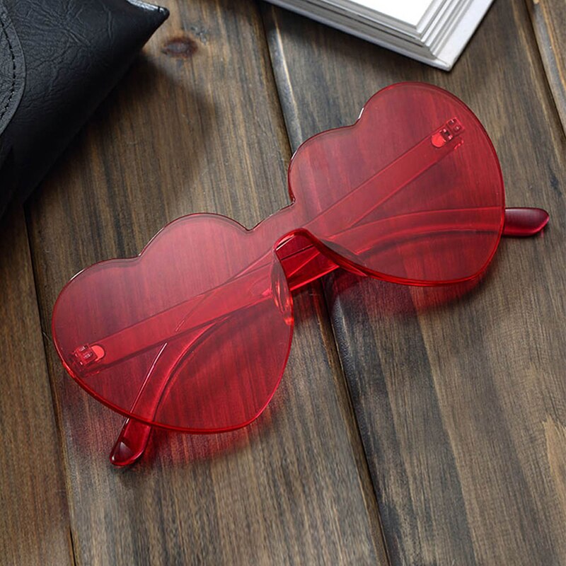 Hartvormige zonnebrillen dames heren merk randloze golfbrillen luxe trendy smalle zonnebrillen streetwear