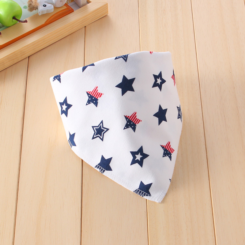 Dubbele Lagen Katoenen Baby Bandana Slabbetjes Burp Doeken Mooie Cartoon Dier Ster Beby Kids Dribble