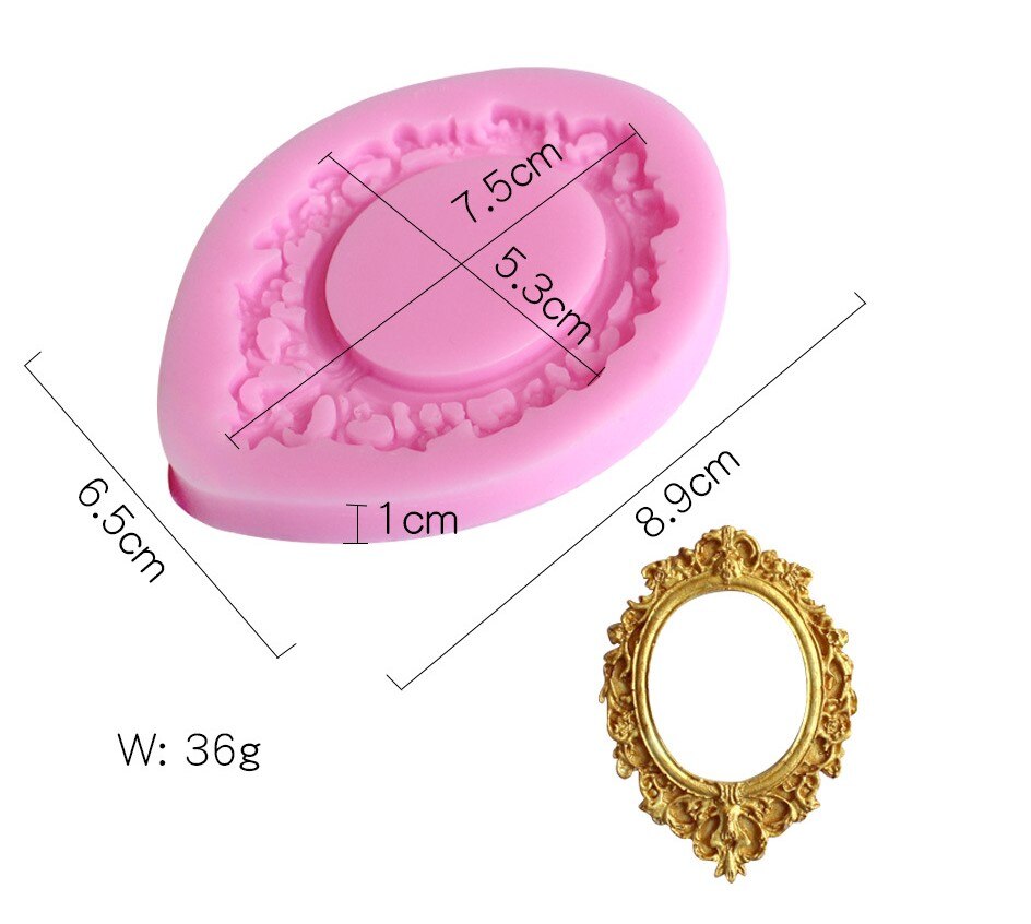 Retro Fotolijst Vorm Fondant Cake Silicone Mold Diy Gebak Chocolade Vorm Taart Decoratie Snoep Koekjes Mallen Bakken Tools