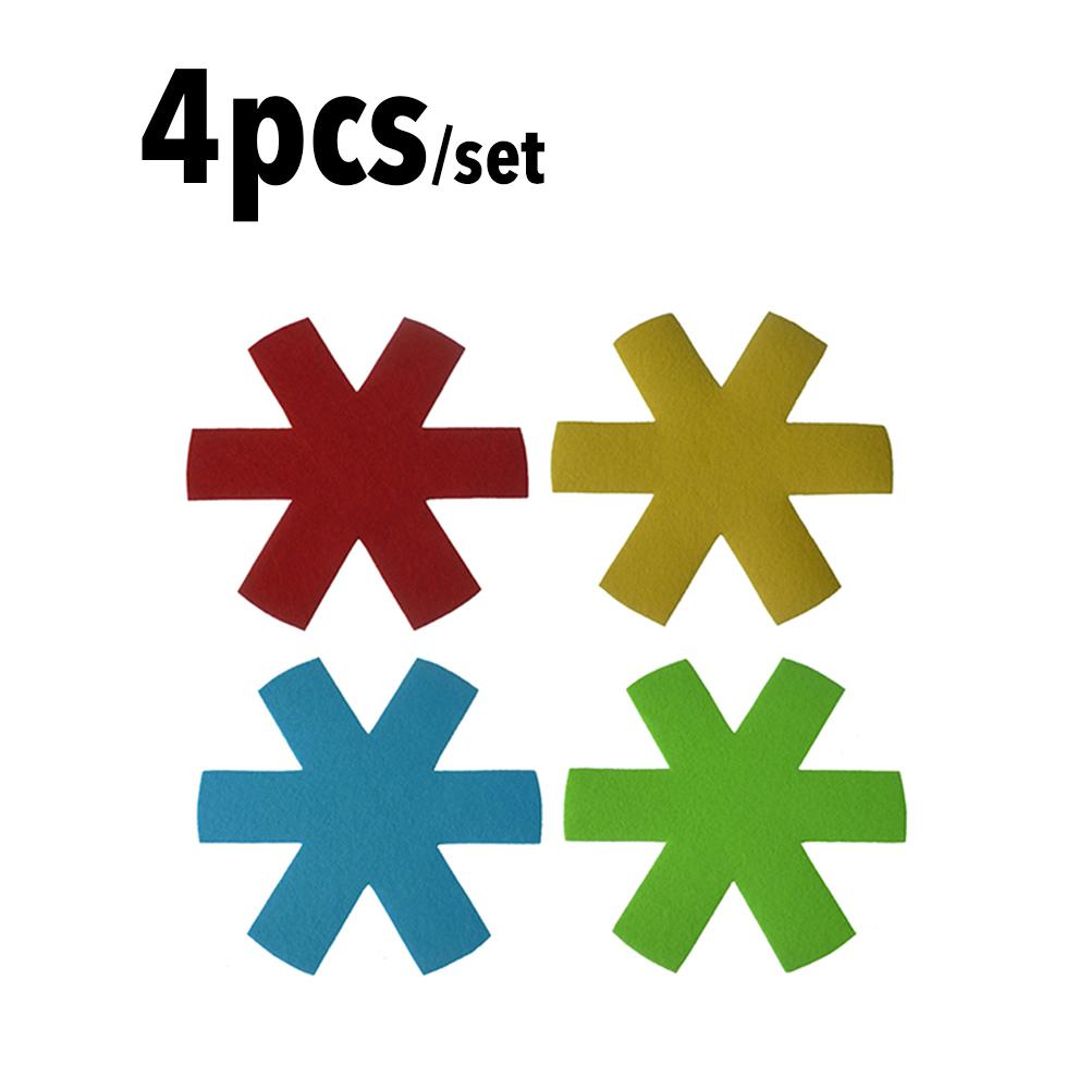 Protections Pot et casseroles colorées, coussinets de diviseur Premium, pour Table à manger, pour éviter les rayures des Surfaces, 4/8 pièces: 4pcs