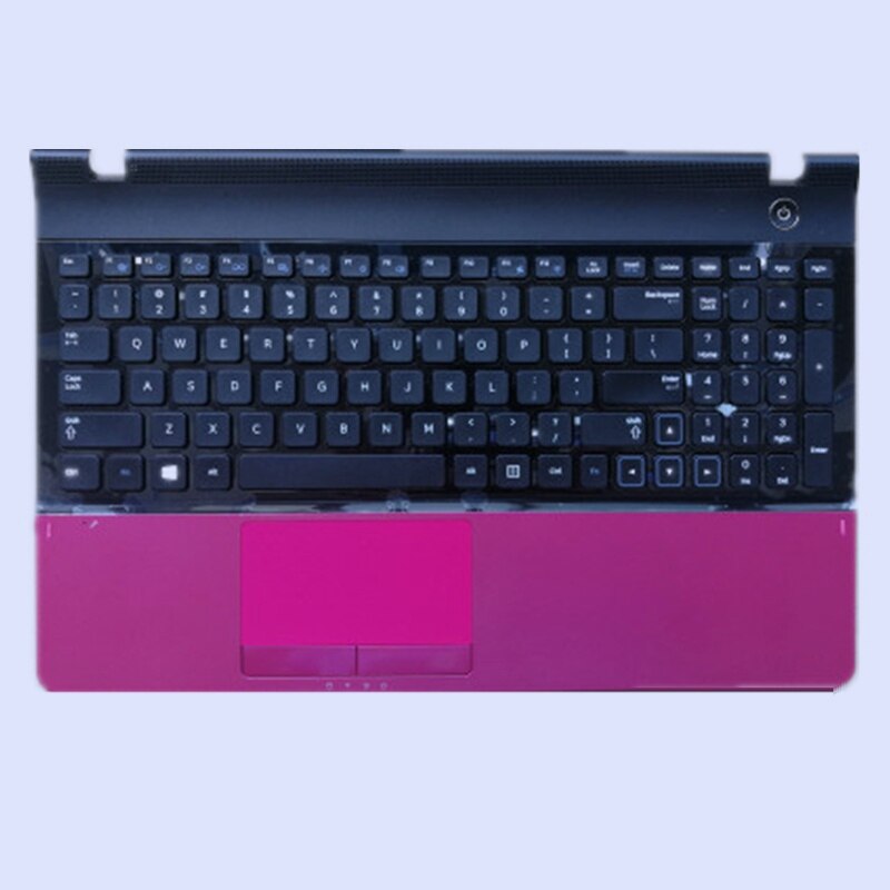 Nueva carcasa original para ordenador portátil con teclado versión estadounidense para SAMSUNG NP300E5A 305E5A 300V5A 305V5A 300E5C: red palmrest