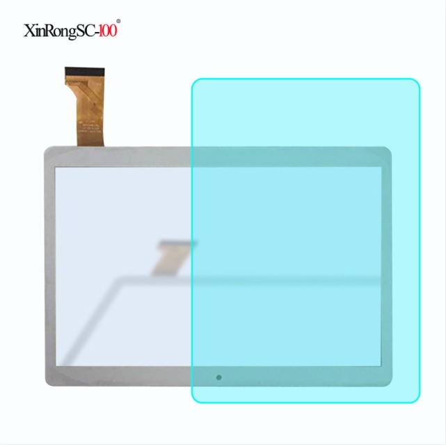 Voor 9.6 Inch Irbis TZ968 TZ961 TZ963 TZ964 TZ960 TZ965 TZ966 TZ967 TZ969 TZ962 Tablet Touch Screen Panel Digitizer Sensor glas: white and glass film