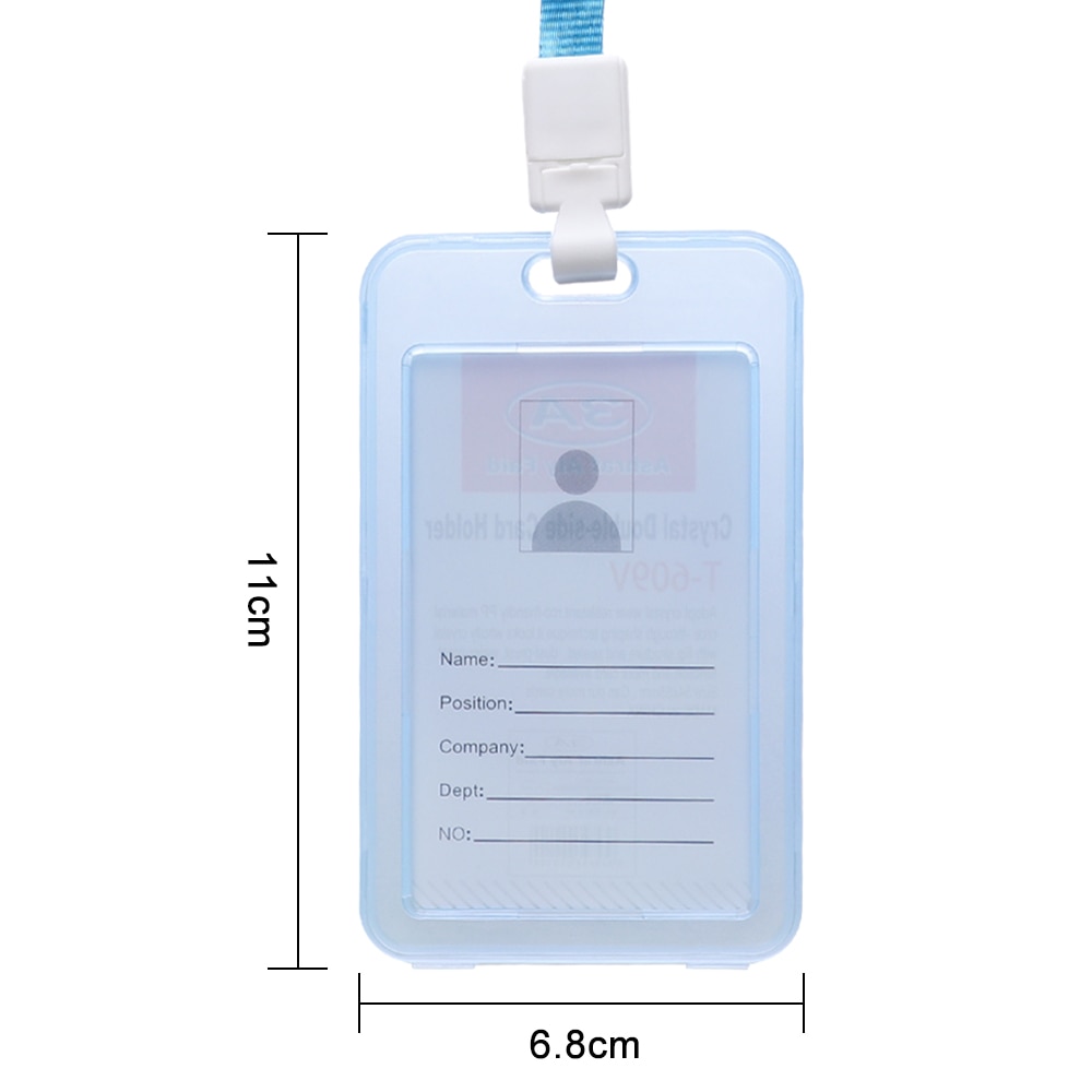 1PC Transparent Bank Bus Credit Card Holder Cover Storage Card Holders Women Men Kids ID Name Cards Protector Cover Double Sided