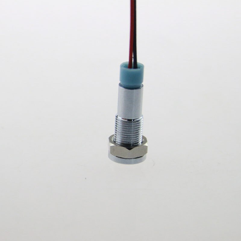 1 stk metal blinklys 6 mm metal lys advarsel køretøj lampe 6v.12v.24v.36v.48 v 110v.220v