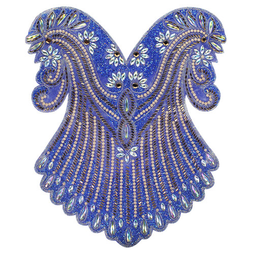 Grote Fix Steentjes Applique Crystal Iron op Patches Trimmen Versiering voor Feestjurk Kleren Versierd 1 stuk: blue