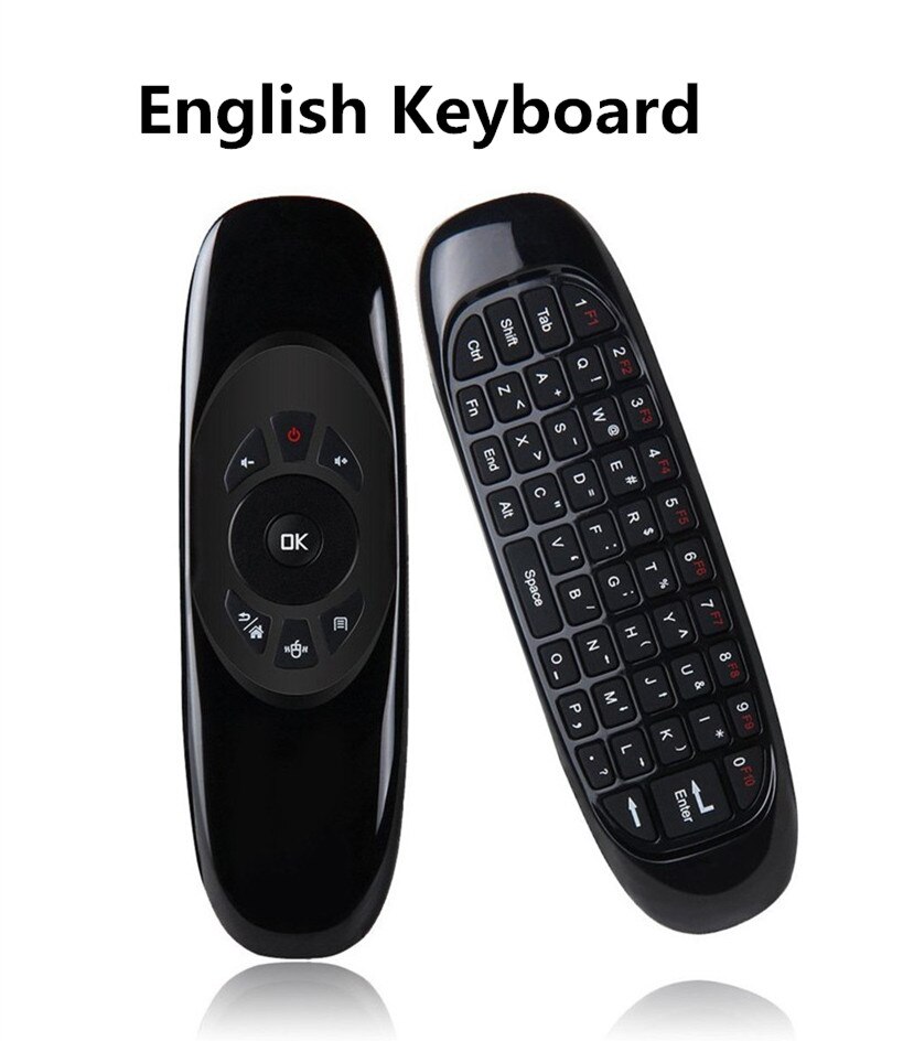 C120 2.4G Gyroscoop Air Mouse Mini Wireless Keyboard Rusland Engels Voor Android Smart Tv Box Pc Windows Mac Remote controle: C120 English Version