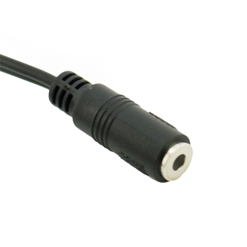 3.5 Mm Mini 1/8 Inch Trs Stereo Vrouwelijke Jack Naar Dual 1/4 6.35 Mm Mannelijke Plug Mono Ts Haakse audio Adapter Y Splitter Kabel