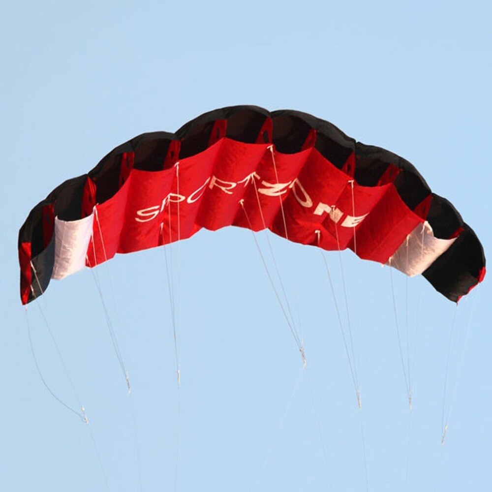 1.8 M Dual Line Parachute Stunt Kite Outdoor Fun Fly Met Vliegende Tool Parafoil Kite Outdoor Beach Fun Sport Goede flying Kite Speelgoed