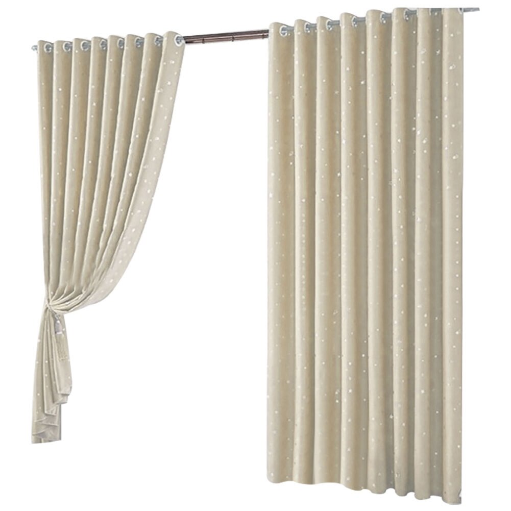Stjerner vinduesgardin fuld mørklægningsskygge soveværelse gardiner: Være / 1a