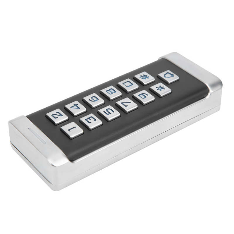 125KHz RFID Access Control Password Card Wiegand26 Backlit Door Entry Metal Keyboard