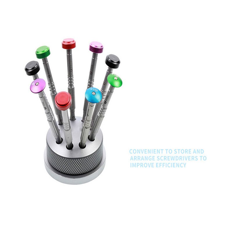 2UUL Multifunctional Mobile Phone Repair Tool Screwdriver Holder Rotating Base 9 Hole Screwdriver Set Tweezer Storage Rack