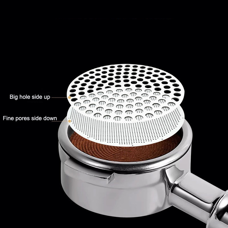 51/53/58mm Herbruikbare Koffie Puck Scherm 304 roestvrij staal Dubbellaags Koffiefilter Fijnmazig Professionele Espresso Accessoire