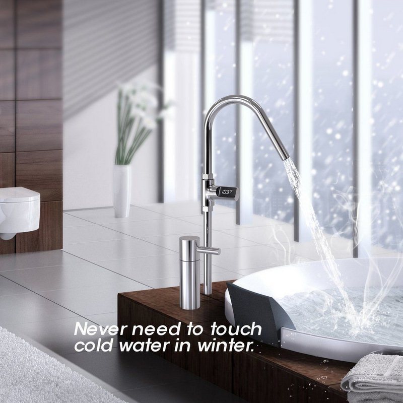 LED-anzeige Wasser Dusche Wasser Temperatur Meter Monitor Selbst Generierende Strom Dusche 360 Grad Drehung Schlecht Thermometer