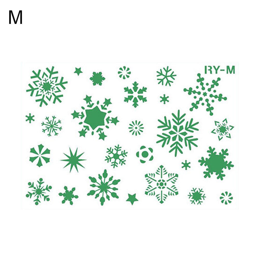 Jul ihåliga snöflinga form diy stencil väggmålning scrapbook mall: Vit m
