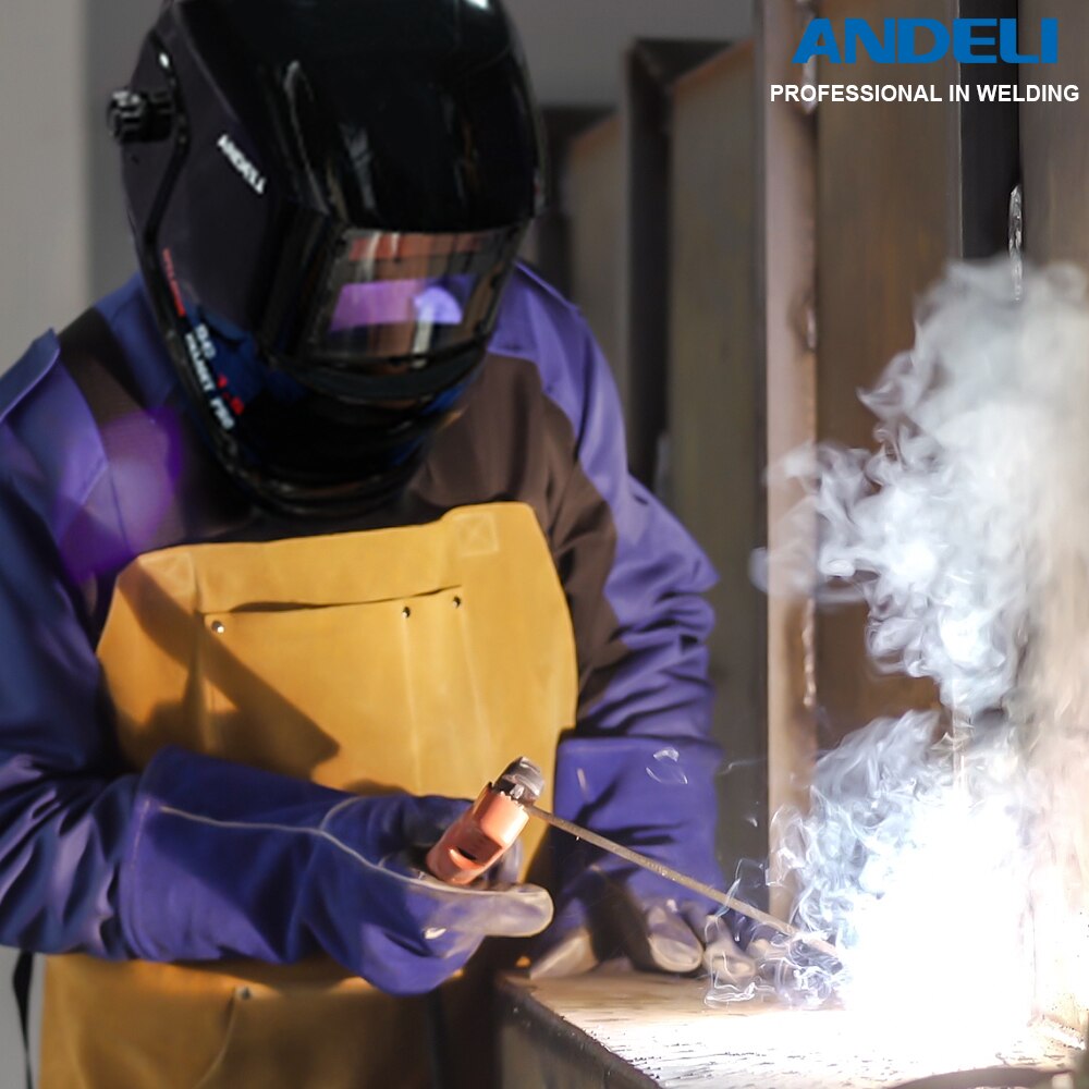 ANDELI maschera per saldatura casco oscuramento automatico per saldatrice la zona maschera per saldatura con chiarezza ottica superiore 1/1/1/2